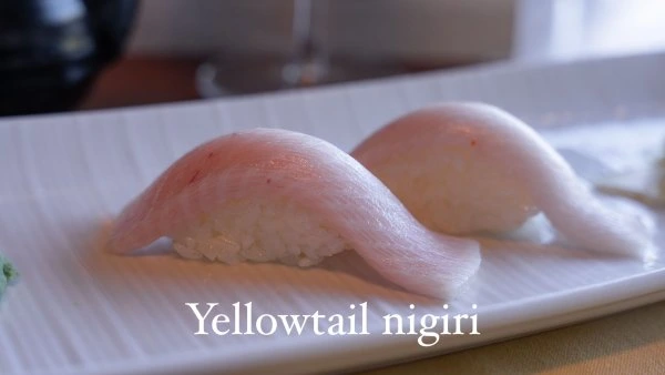 Teak OTR Yellowtail Nigiri