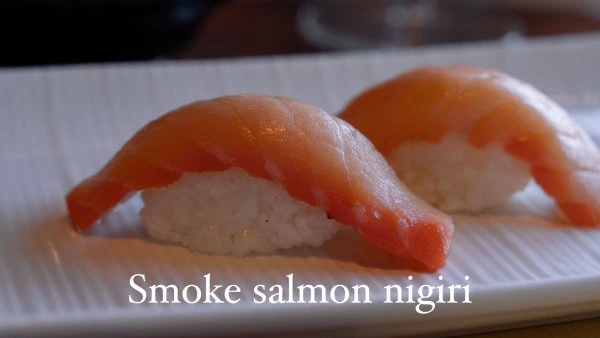 Teak OTR Smoke Salmon Nigiri