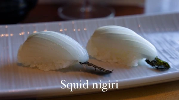 Teak OTR Squid Nigiri